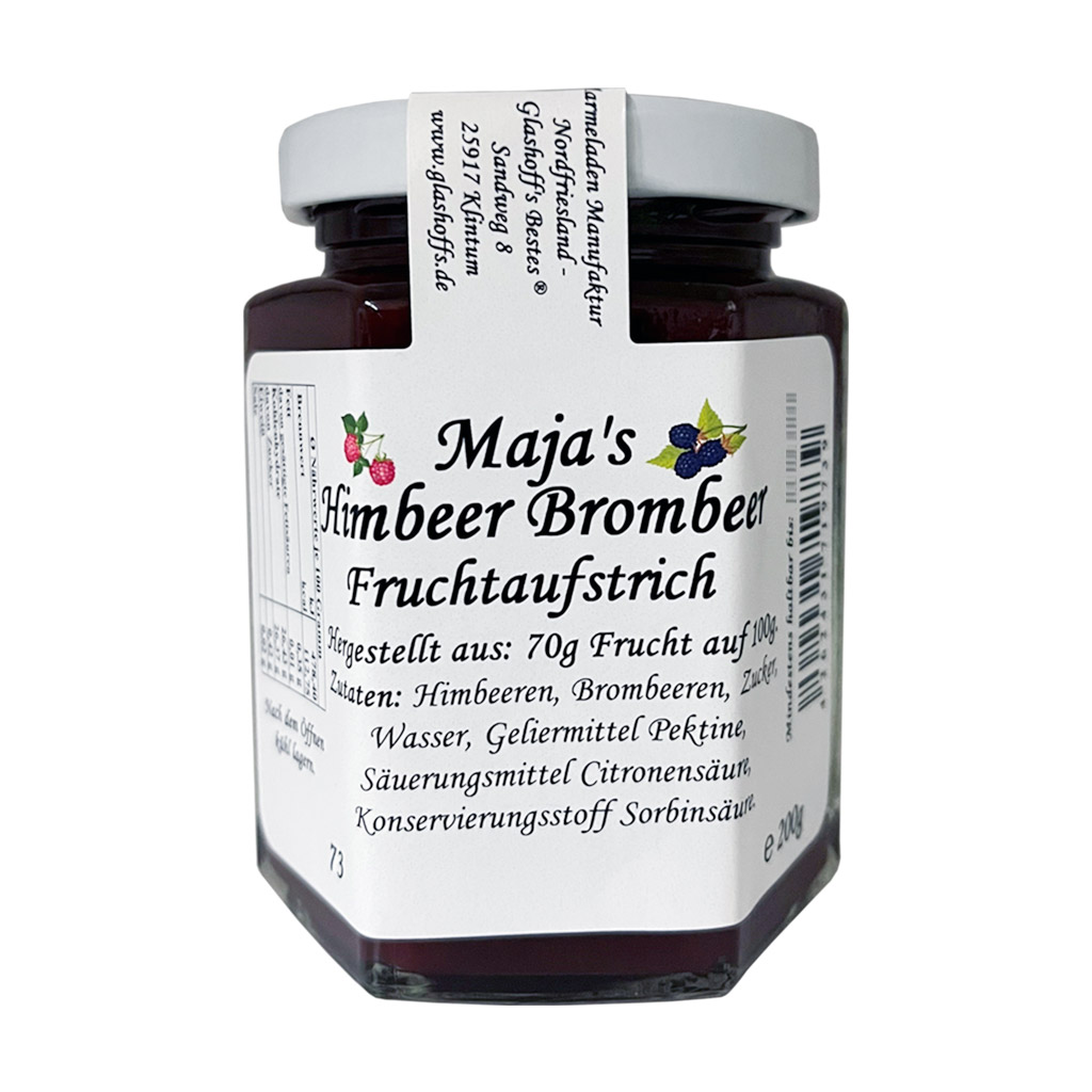 1 Glas Majas Himbeer Brombeer Fruchtaufstrich